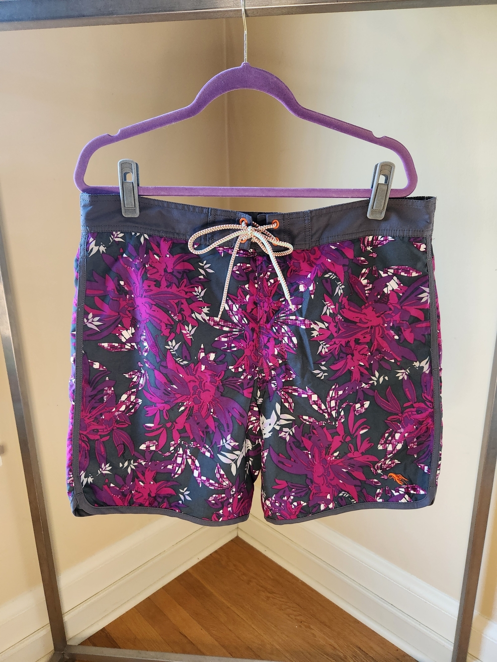Ted Baker London Purple Floral Swim Trunks